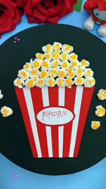 Beautiful paper popcorn   craft ideas for kids craft # popcorn # paper craft ideas # unique craft ideas # creative craft work # beautiful art work #Instagram #instgram