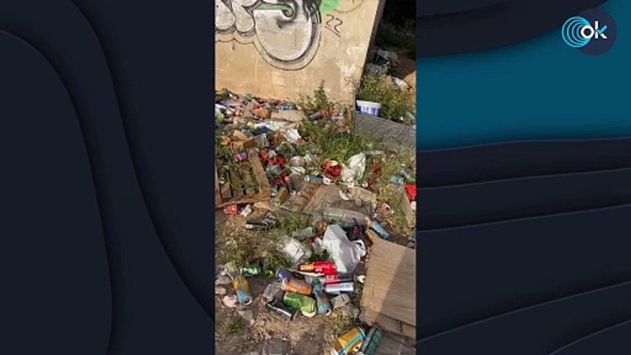 Montones de basura en el polígono de Can Valero de Palma por botellones y carreras de coches"