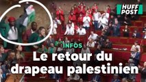 À l’Assemblée, le drapeau palestinien s’affiche doublement dans les rangs dans la gauche