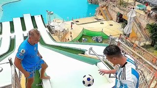 Lionel Messi Vs Haaland In Water Park