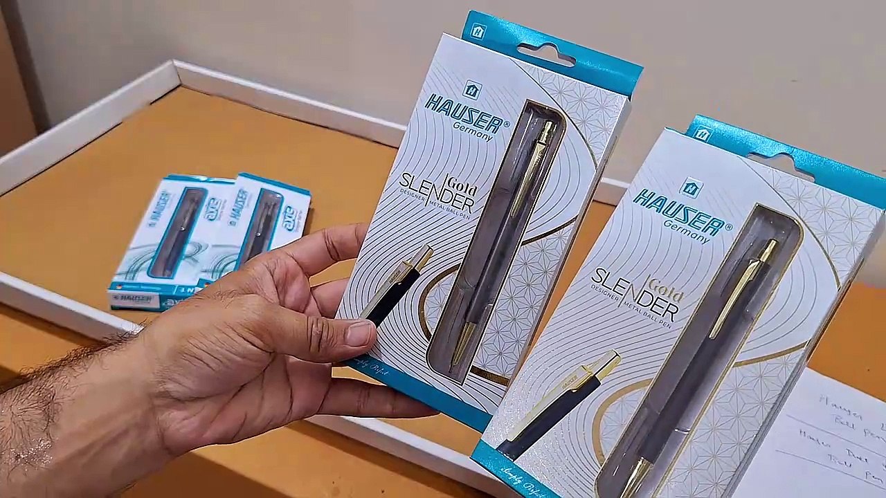 Unboxing and Review of Hauser Axis Designer Ball Pen and Hauser Slender Designer Metal Ball Pen