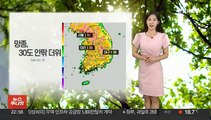[날씨] 내일 30도 안팎 더위…전국 곳곳 요란한 소나기