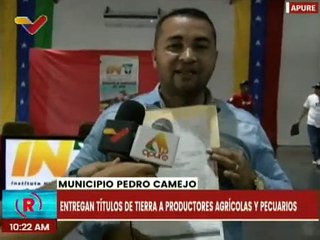 Apure | Productores agrícolas y pecuarios del mun. Pedro Camejo reciben títulos de tierra