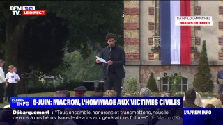 Débarquement: la lecture d'un extrait du journal d'un Saint-Lois pendant la bataille de Normandie pour l'hommage aux victimes civiles