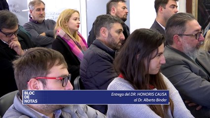 ENTREGA DEL DR. HONORIS CAUSA AL DR. ALBERTO BINDER