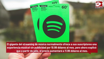 Anuncia Spotify aumento de precios