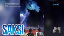 BFP - Sunog sa trapal at bahagi ng stage sa music festival, dahil sa paputok | Saksi