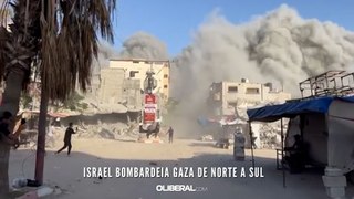 Israel bombardeia Gaza de norte a sul