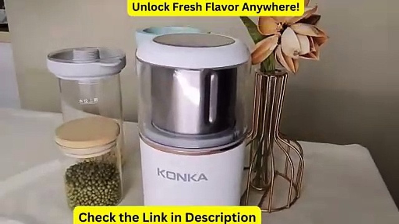 KONKA Mini Portable Spice Food Processor Electric Manual Coffee Bean Grinder Coffee Powder Grinder