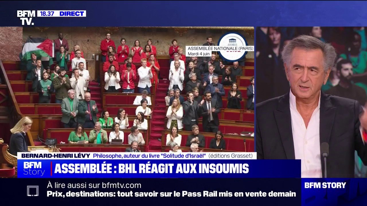 Vêtements aux couleurs de la Palestine à l'Assemblée: "Ces gens se foutent éperdument de la cause palestinienne", affirme Bernard-Henri Lévy