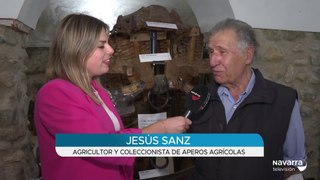 Jesús Sanz, coleccionista de aperos agrícolas en Fitero