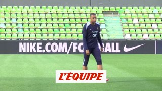 Un Mbappé facétieux et appliqué mardi lors de l'entraînement - Foot - Bleus