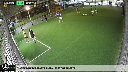 Faute de Alec de Bonet d'Oléon - SPORTING BELETTE