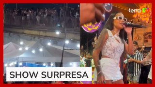 Ludmilla lota viaduto em show surpresa na Zona Norte do Rio