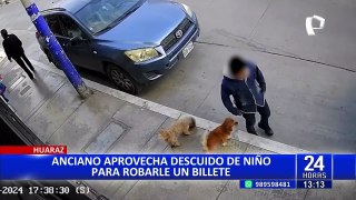 ¡El colmo! Adulto mayor le roba dinero a un niño en Huaraz