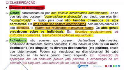 A5 Atos Administrativos - Classificação I