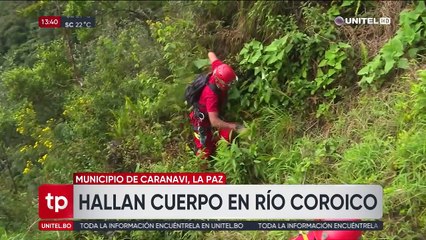 Un adolescente que estaba reportado como desaparecido desde el viernes fue hallado muerto a orillas del río Coroico 