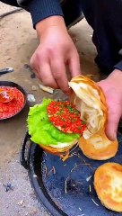 Chinese burger Homemade fried eggs