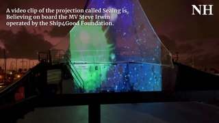 MV Steve Irwin projection Canva