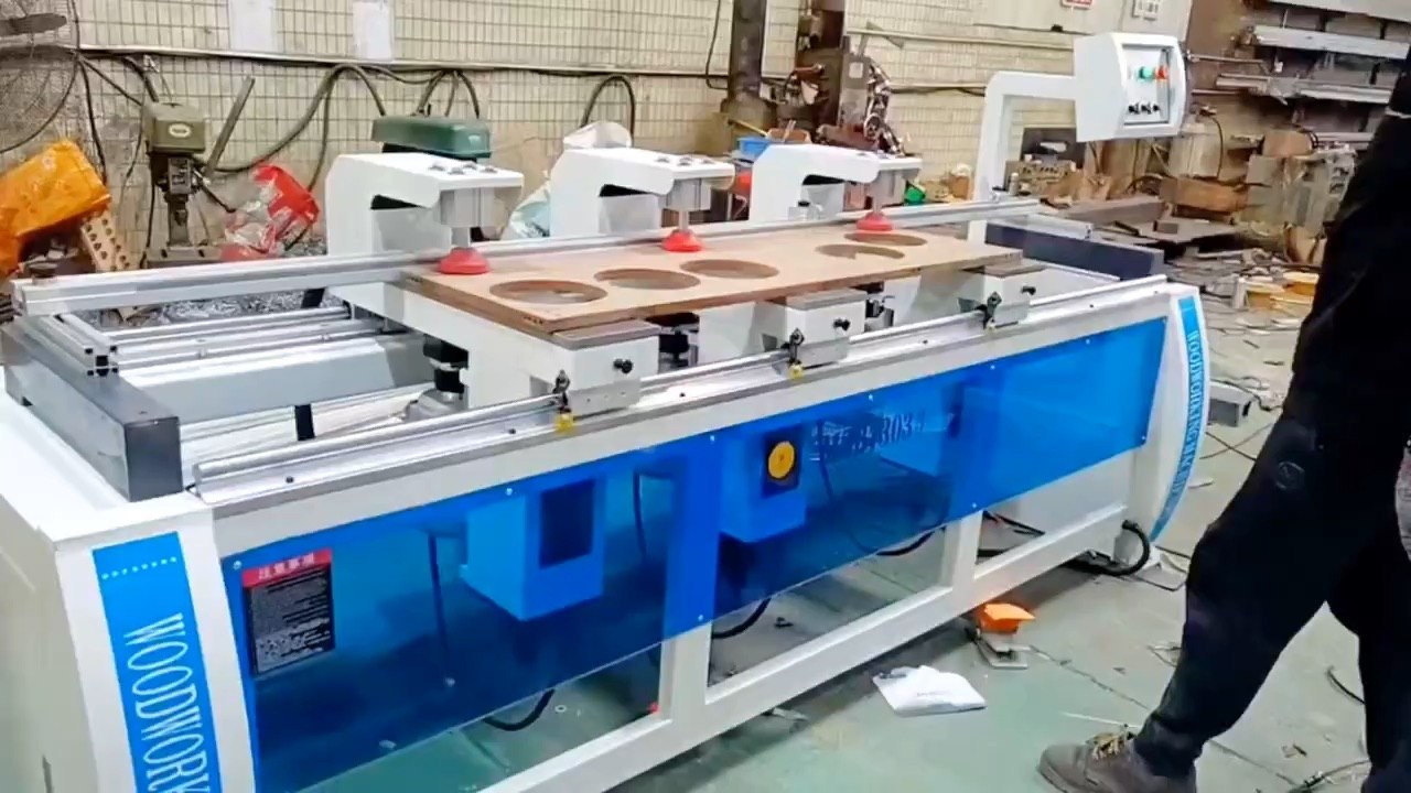Wood working machinery furniture factory wood board clean hinge drilling machine