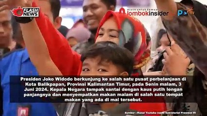 SAMBANGI MAL DI BALIKPAPAN, JOKOWI SAPA DAN SELFIE BERSAMA WARGA