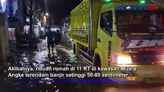 Banjir Rob Merendam 11 RT di Kawasan Muara Angke Jakarta Utara