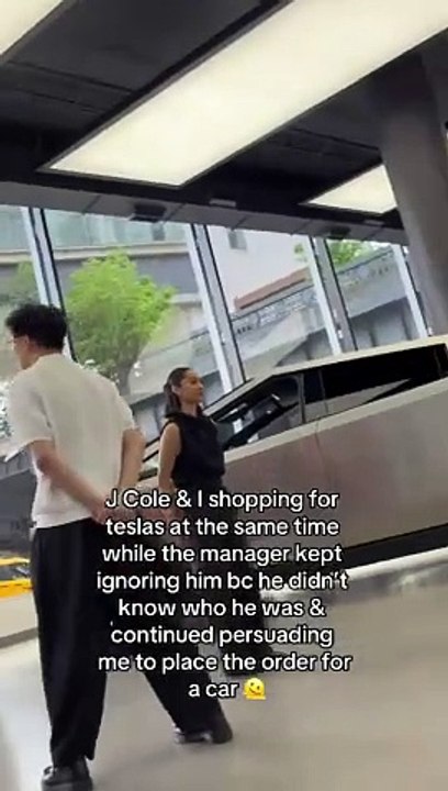 J. Cole gets ignored at Tesla dealership, as he eyes the cybertruck