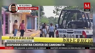 Balean a chofer de camioneta por resistirse a robo en Veracruz