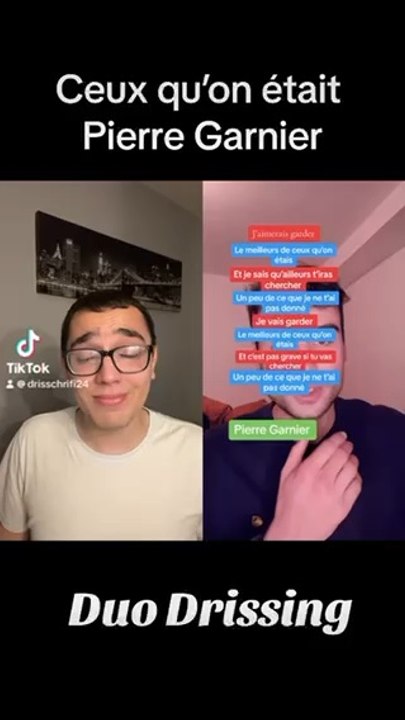 Ceux qu’on était - Pierre Garnier (Cover song) duo in Drissing