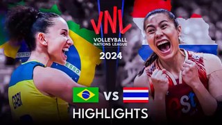  BRAZIL vs THAILAND  | Highlights | Women's VNL 2024