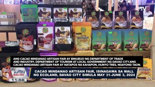 Cacao Mindanao Artisan Chocolate Fair, isinasagawa sa isang mall sa Ecoland, Davao City mula May 31 hanggang June 3, 2024