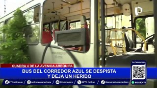 Cercado de Lima: bus del Corredor Azul se habría despistado por falla mecánica