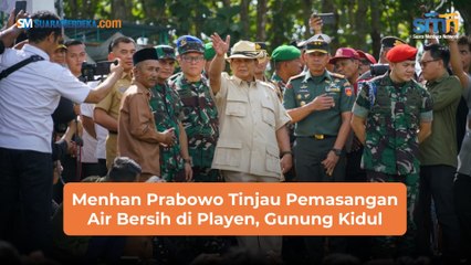 Menhan Prabowo Tinjau Pemasangan Air Bersih di Playen, Gunung Kidul
