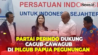Ketua Harian Nasional DPP Perindo Angela Tanoesoedibjo Serahkan Surat Dukungan Perindo ke Cagub-Cawagub Papua Pegunungan