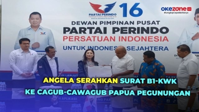 Serahkan B1-KWK ke Cagub-Cawagub hingga 3 Cabup-Cawabup, Angela Tanoesoedibjo: Komitmen Perindo Majukan Papua Pegunungan