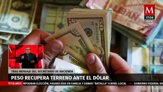 El peso se recupera y gana terreno ante el dólar