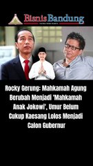 Rocky Gerung: Mahkamah Agung Berubah Menjadi 'Mahkamah Anak Jokowi', Umur Belum Cukup Kaesang Lolos Menjadi Calon Gubernur
