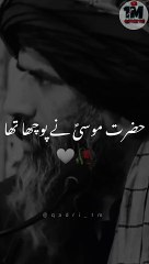 حضرت موسيٰ عليه السلام سے پوچھا گیا