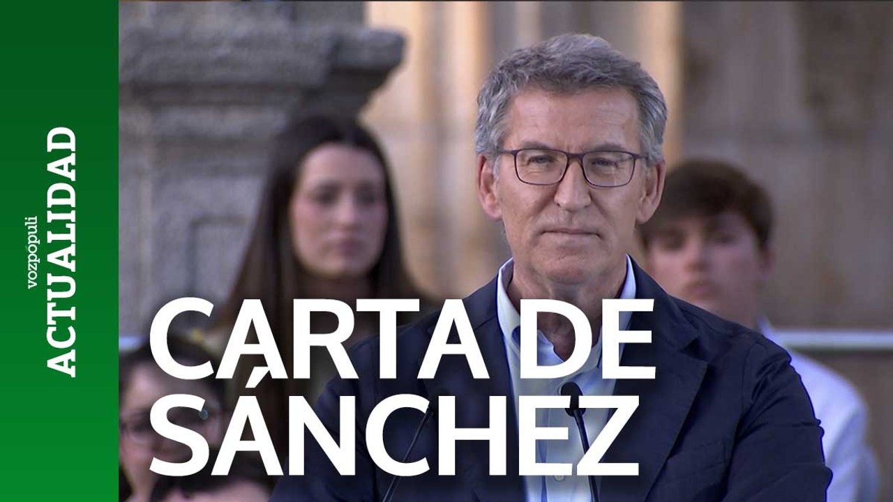 Feijóo ve en la carta de Sánchez un "insulto" a los jueces y a los españoles
