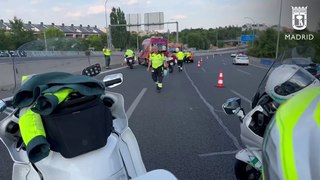Muere un motorista de 26 años en la M-11 sentido salida de Madrid