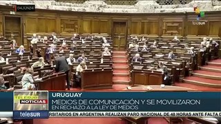 Medios de comunicación se movilizaron en rechazo a la ley de medios