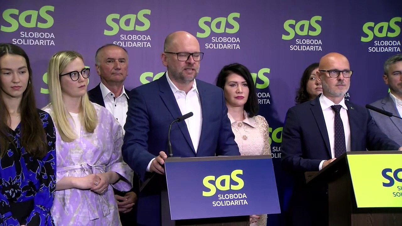 ZÁZNAM: SaS apeluje na občanov, aby sa zúčastnili sobotňajších volieb do EP