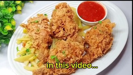 Crispy fried chicken/ How to make easy& tender chicken broast.