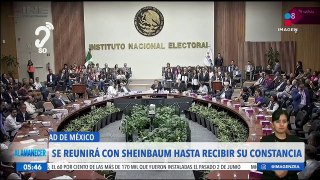 Claudia Sheinbaum se reunirá con López Obrador hasta que reciba su constancia