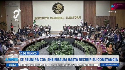 Claudia Sheinbaum se reunirá con López Obrador hasta que reciba su constancia