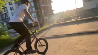 Daring cyclist's rollercoaster ride from gnarly BMX fail to smooth success