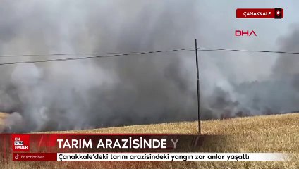 Çanakkale'de tarım arazisinde yangın