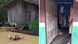 Cerca de 5.000 personas confinadas y sin alimentos por desbordamiento del río Atrato, en Chocó