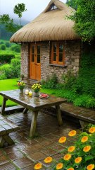 a peaceful homeyard gardan feather a blind of lishy