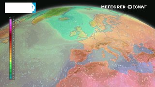 Temperatura prevista a unos 1500 metros durante los próximos días.